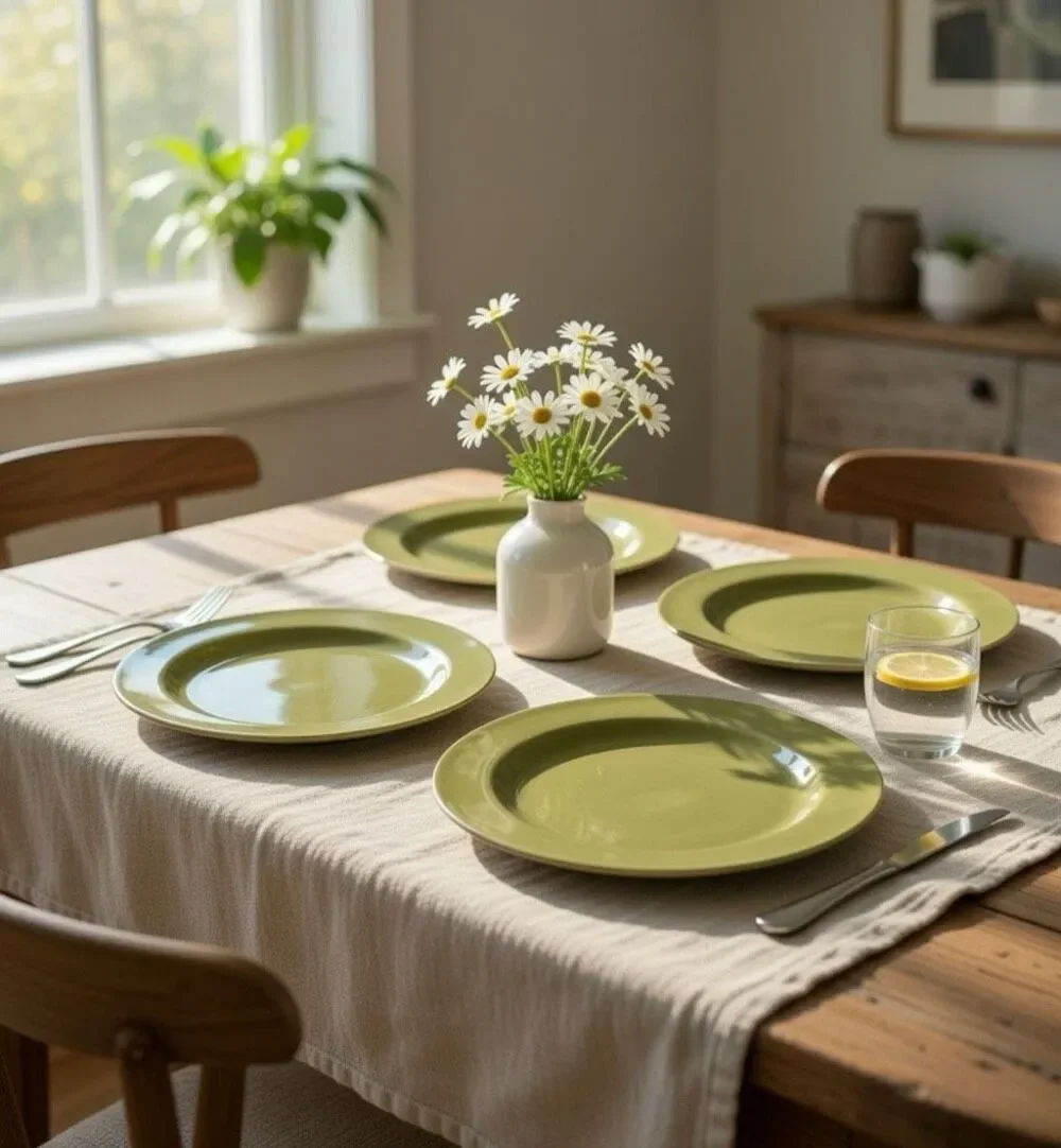 Set of 4 Essential Home Salad Plates In Fiesta Green ~ 8 5/8” Vintage 2005 HTF